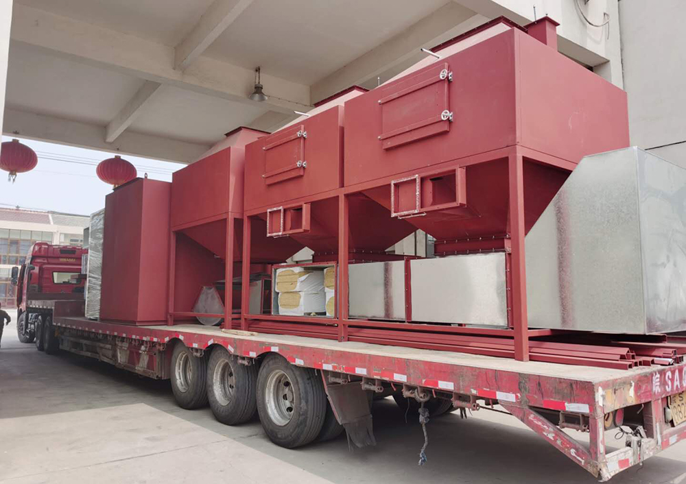 【揚(yáng)州綠之源環(huán)?！?0000m3/h風(fēng)量活性炭吸附+催化燃燒裝置裝車(chē)發(fā)貨